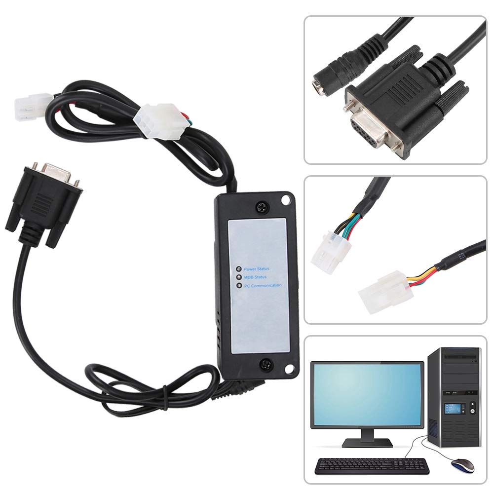 AMONIDA MDB Dispositivo de Pago RS232 MDB para una Comunicación Receptores de Monedas y Lectores de Tarjetas, ABS Duradero, Aplicaciones de Venta, 1 Unidad