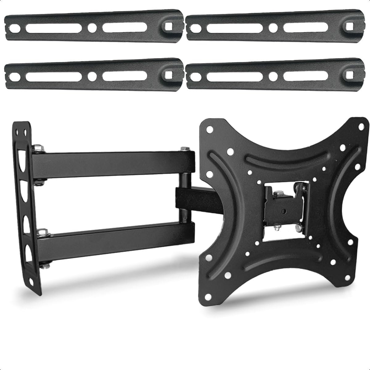 Suporte Movel Articulavel Para Tv Televisao Monitor 32 a 55 Polegadas Suporta Ate Kg 22kg Escritorio Sala Resistente Preto Aço carbono Facil de instalar Ajustavel VESA Copa do Mundo Futebol Video game