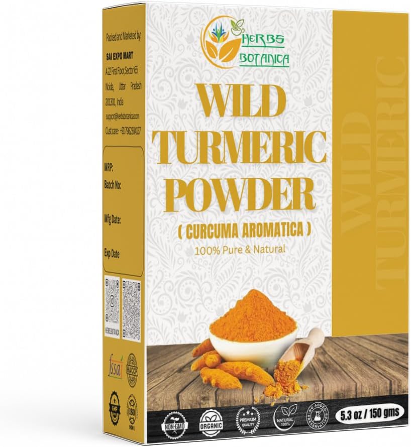 Wild Turmeric Powder Exfoliator| Amba Haldi Powder | Kasturi Manjal | Kasturi Turmeric150 Gms / 5.30 oz