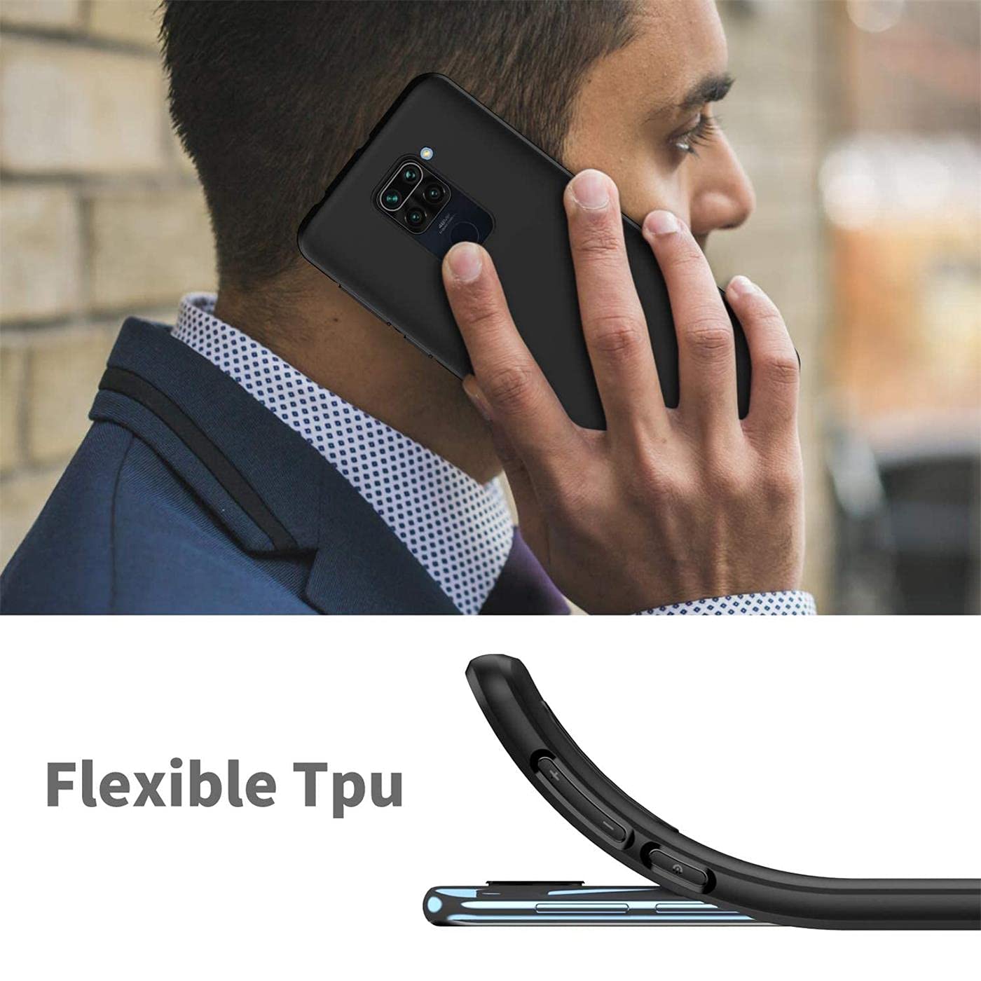 Verco Handyhülle Für Xiaomi Redmi Note 9 - Matte Silikonhülle Schwarz, Schlank & Schützend