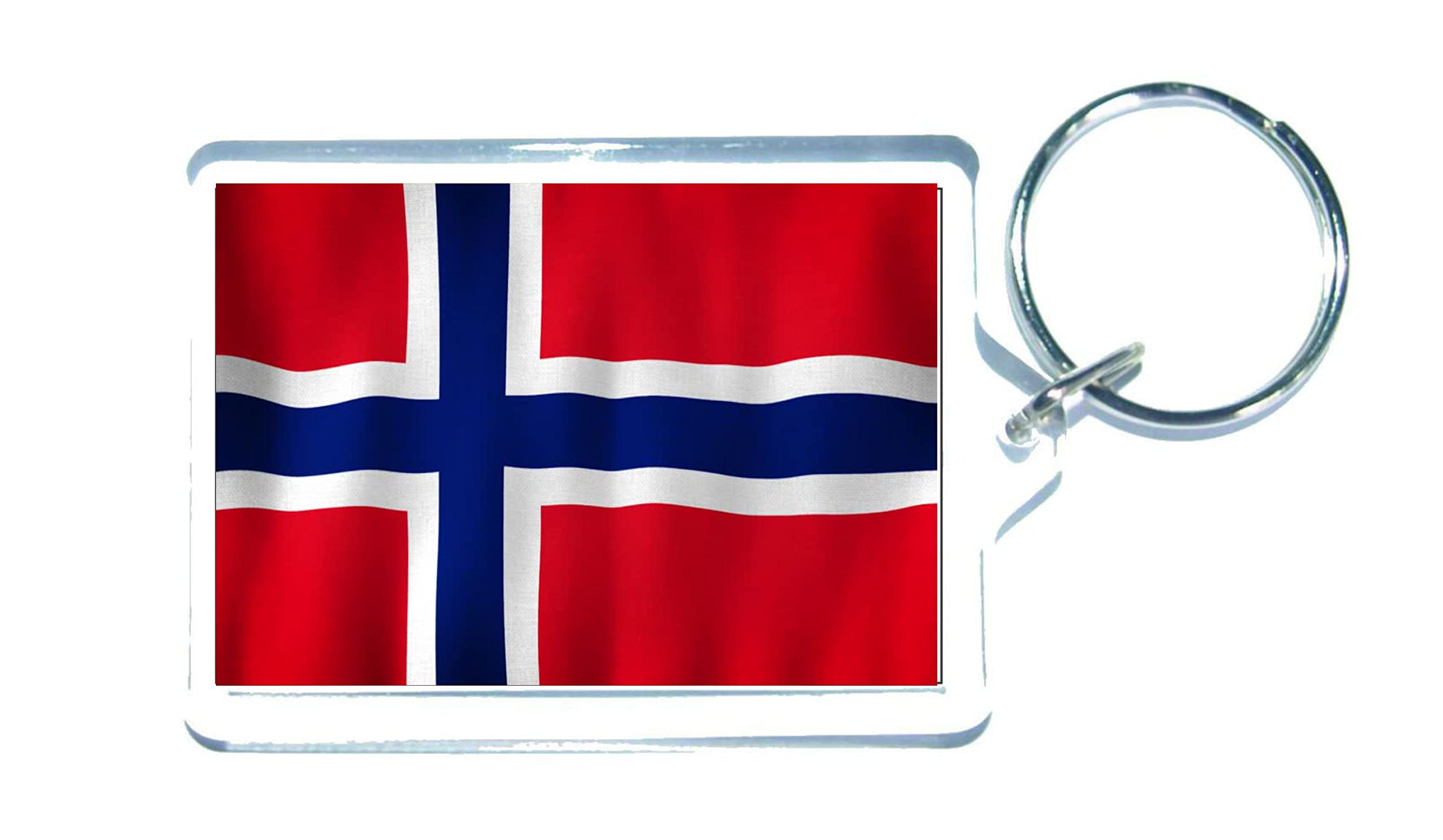 Decalarama Clear Norway Flag Keyring Gift - Cute Norwegian Novelty Country Key Fob - Birthday Present - Sadnick Gifts