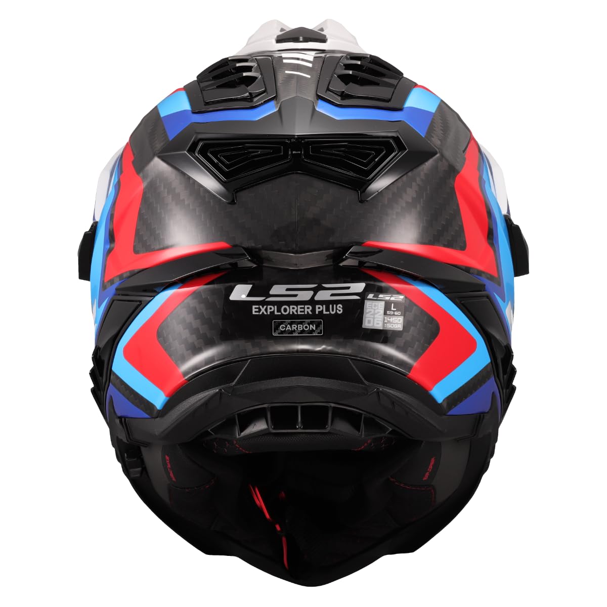 LS2, Casco Moto Cross EXPLORER CARBON FRONTIER II Gloss White Blue, M