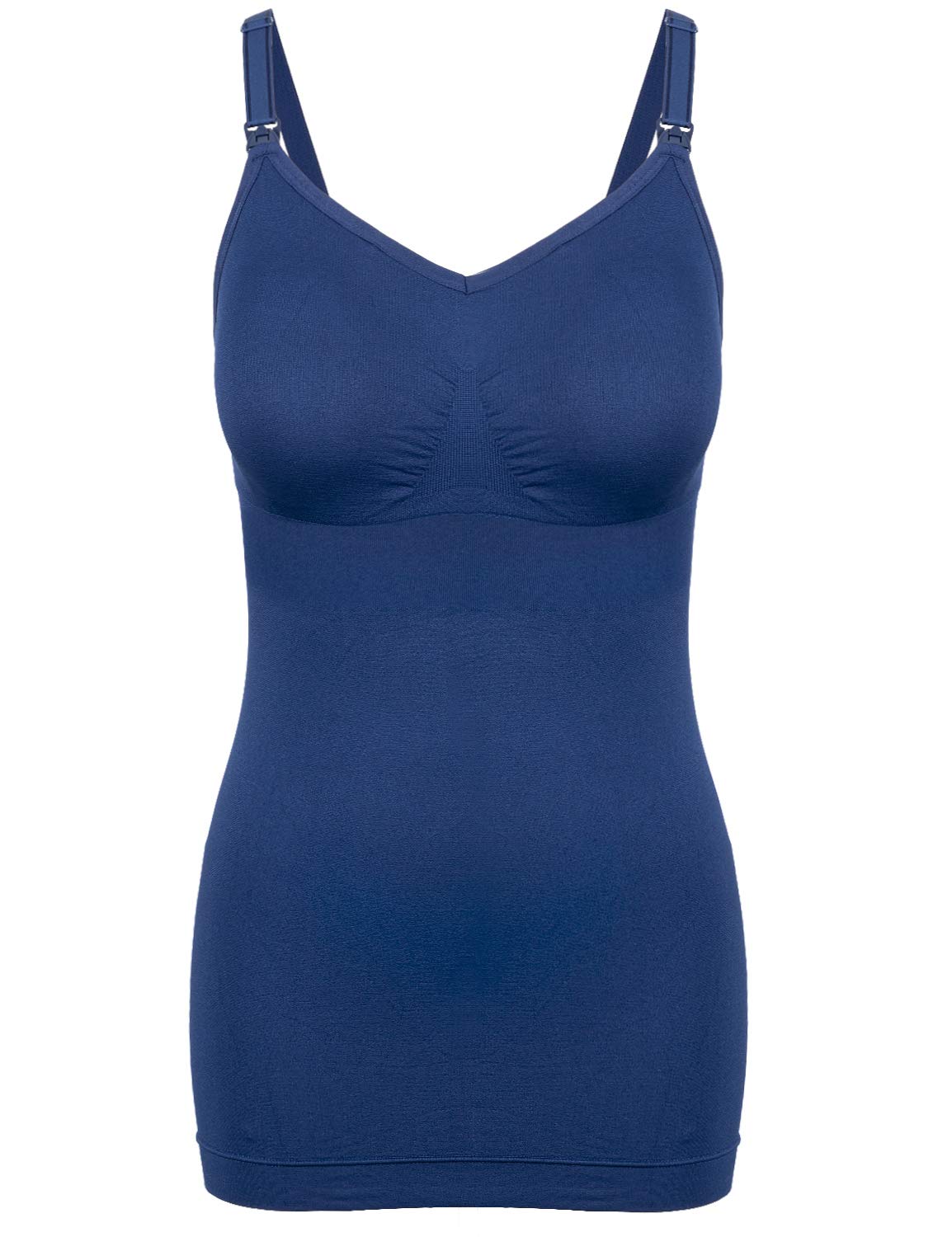 iloveSIA 2X Still-Tops Damen Schwarz+Blau still BH Hemd ohne bügel Seamless Still-Bustier stillkleidung L