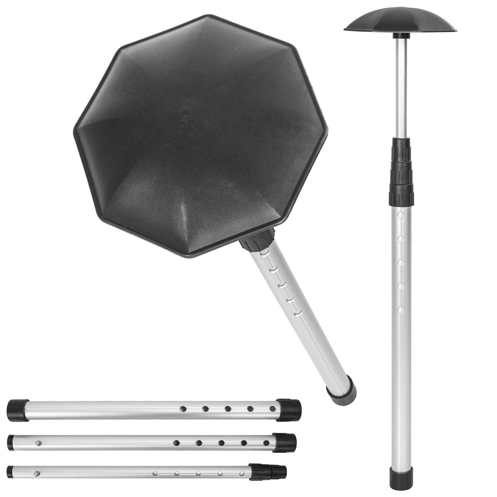Asta di supporto regolabile per sacca da golf da viaggio, supporto telescopico rigido per mazze da golf, in lega di alluminio, supporto per mazze da golf, accessorio per borsa protettiva (nero)