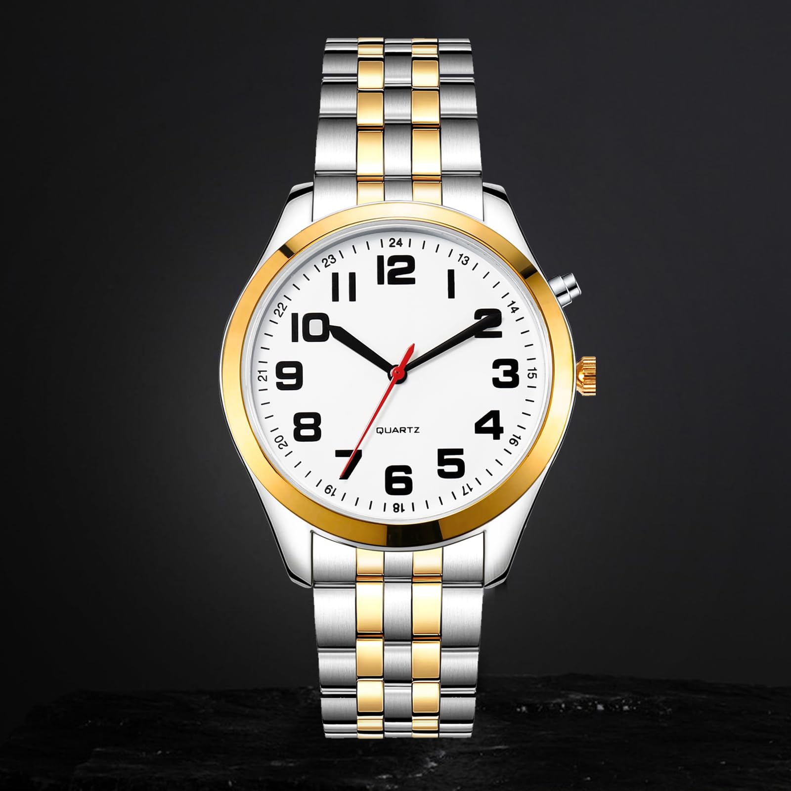Montre Parlante Français - Annonce l'Heure, la Date et l'Alarme - Pour Personnes d'Âge Moyen, Âgées et Malvoyantes