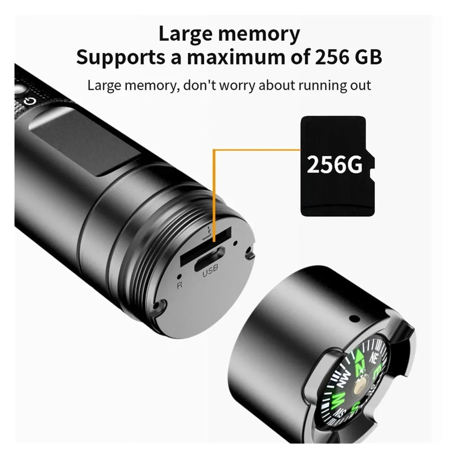 Videocamera sportiva impermeabile 4K montata sulla testa della bicicletta for motocicletta Mini Cam Videoregistratore sportivo luminoso ad alta definizione