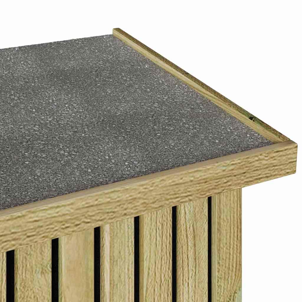 Schowek ogrodowy z naturalnego brązu, 119 x 44 x 58,5 cm, zewnętrzna skrzynia z drewna sosnowego na poduszki i narzędzia, patio