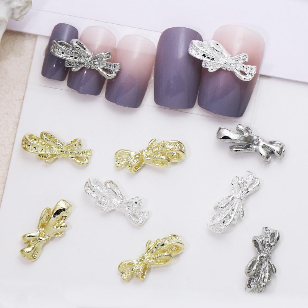 qbodp 100 Pcs Nail Charms, Fashion Nail Ornaments, Metal Decorations for Nail, Nail Supplies Nail Art Decoration Accessories