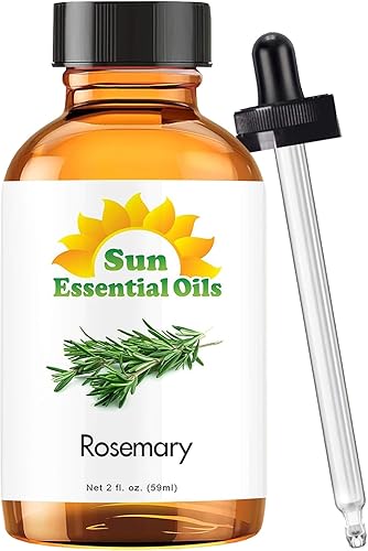 Miniatura 33 de Sun Essential Oils - Aceite esencial de romero de 8 onzas para el crecimiento del cabello, la piel, el cuero cabelludo - Gotas para difusor,