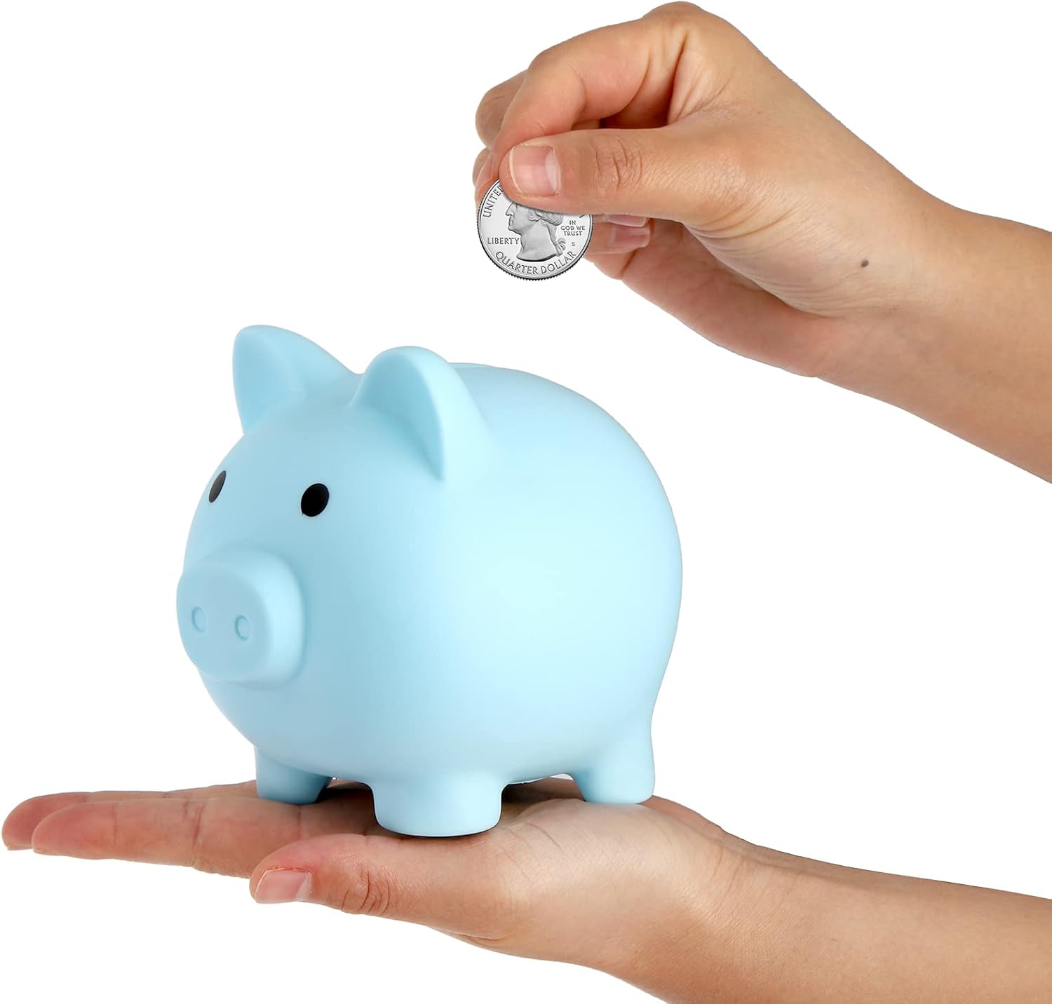 ZEAYEA 4 Pieces Cute Plastic Pig Money Bank, Unbreakable Saving Money Box Coin Bank for Boys Girls Adults, Plastic Piggy Bank Practical Gifts for Birthday, Christmas, New Year