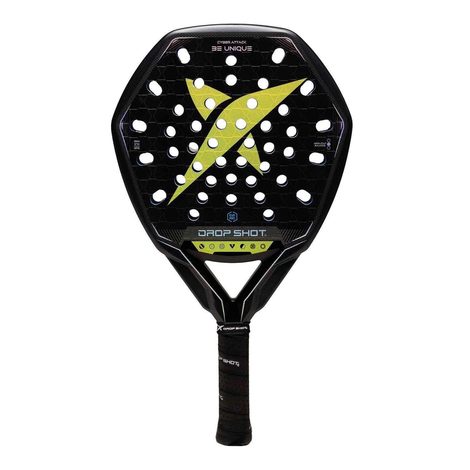 Pala de Pádel Drop Shot Cyber Attack 2026/ Negra