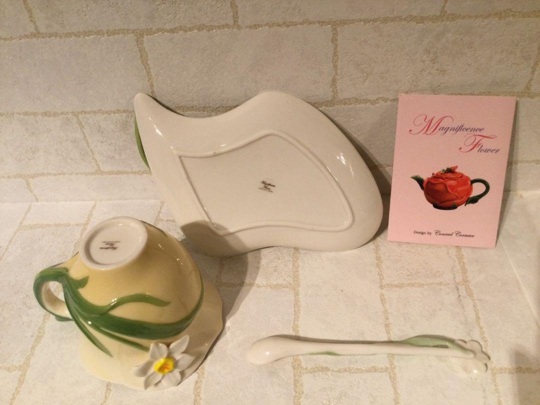 Amazon | 華麗なる花コレクション カップ ソーサー 立体花 ティー