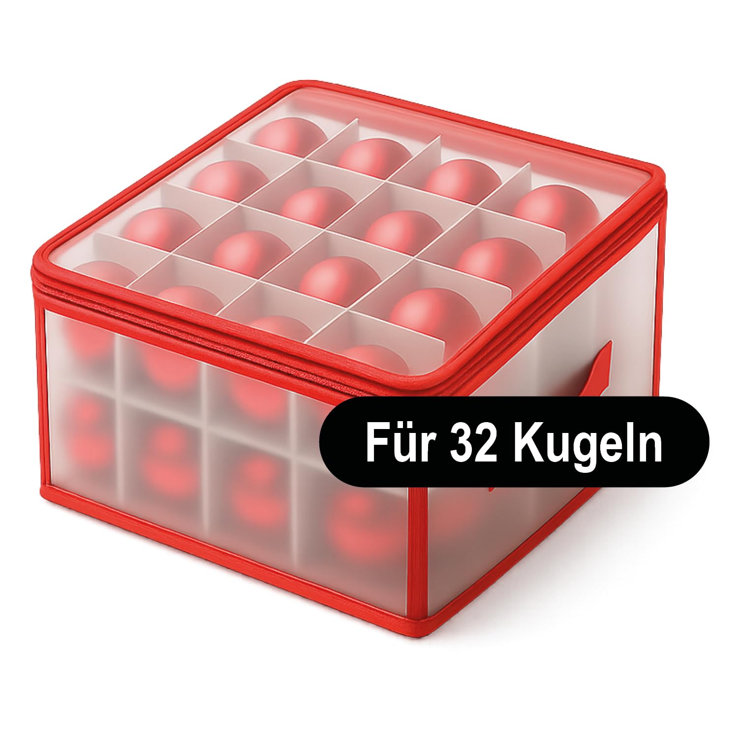 COM-FOUR® 3X Aufbewahrungsbox für insgesamt 96 Weihnachtskugeln