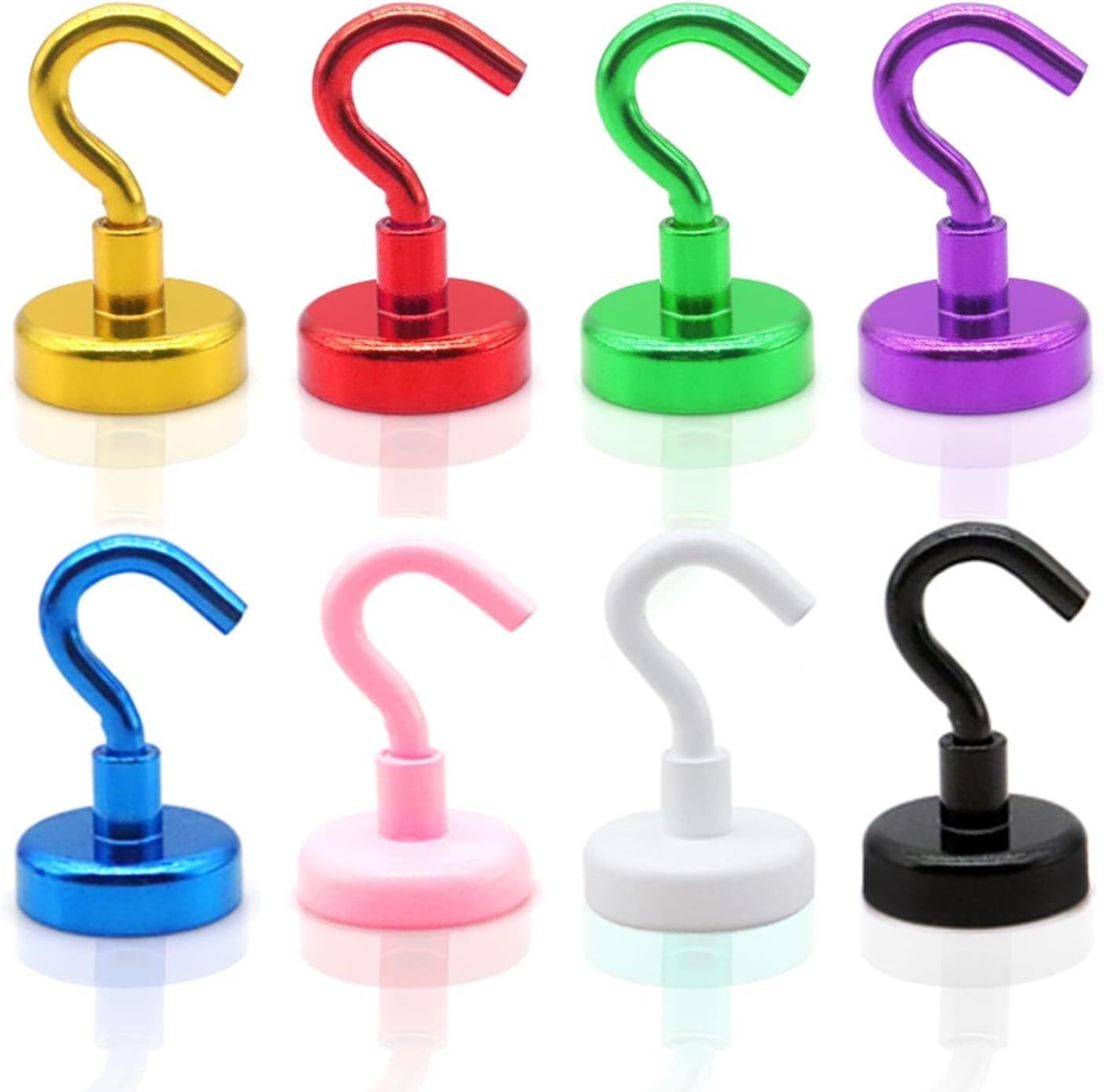 Percheros for pared, ganchos for abrigos, paquete de 4 ganchos magnéticos fuertes de color rosa, gancho magnético adecuado for el hogar, la cocina, la oficina y el lugar de trabajo, diámetro de 12 a 3