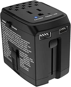 2000W All-in-One Voltage Converter for 220V to 110V with Universal Plugs