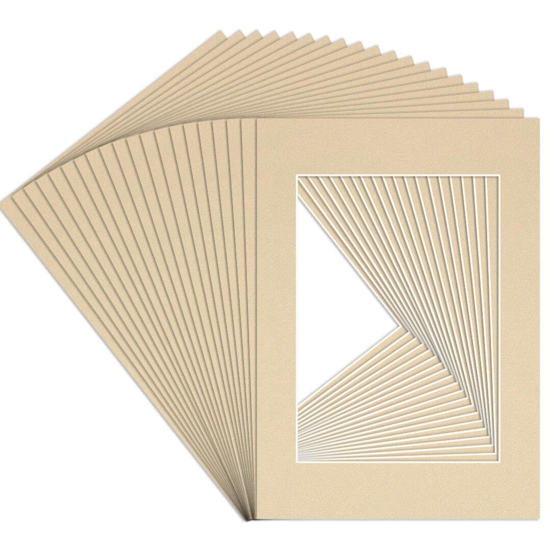 Procut Global A5 Ivory Picture Mounts to Fit A6 Aperture - Precision Cut Cardboard Photo Mount - Ideal for Frames, Prints, Artwork & Certificates - Sizes & Colours Available - 20 Pack