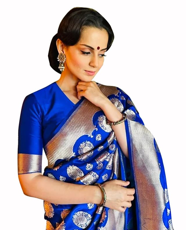 Avantika Fashion Damen Kanjivaram Sari - Weiche Seide Mit Blusenteil 6,3m