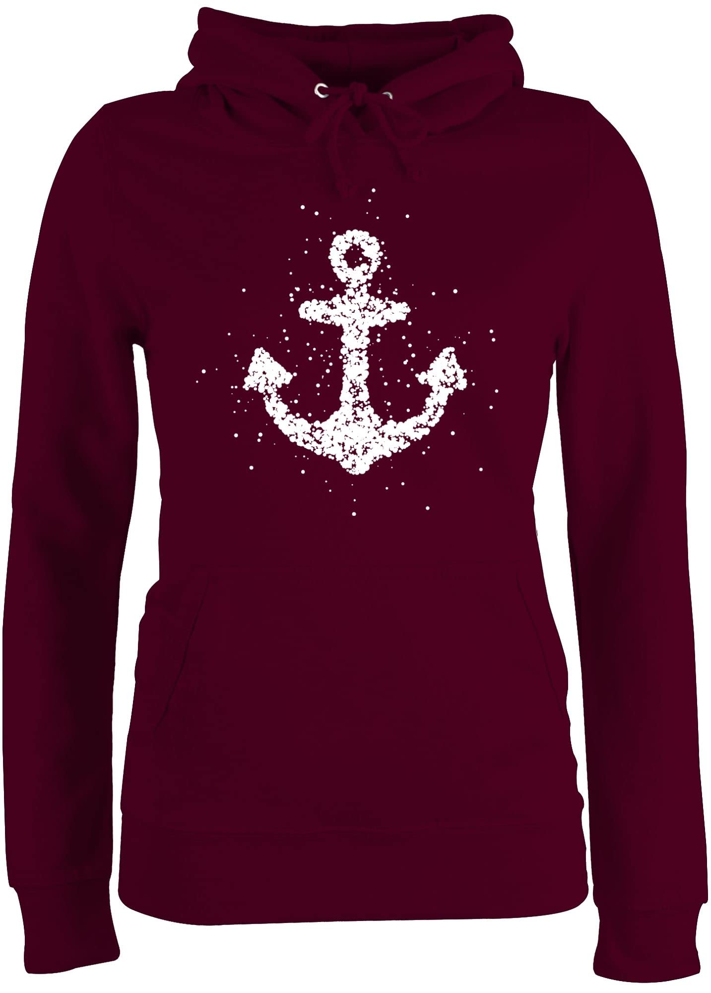 Shirtracer - Pullover Damen Hoodie Frauen - Kunst - Anker Matrosen Nordsee Maritime Ostsee Ankerliebe