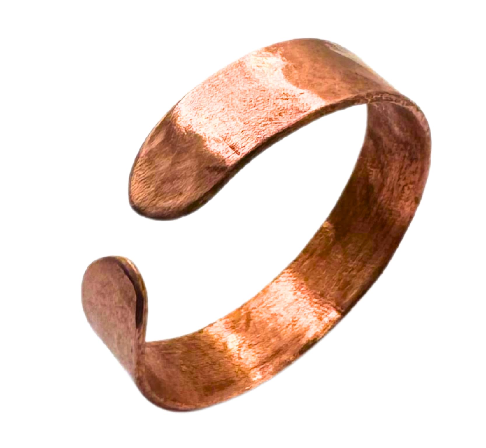 Antica Fucina Rho® Verstellbarer Ring aus reinem Kupfer | Fein und schlicht – 0,8 mm Metallstärke | Handgefertigt in Italien | Für Damen und Herren | Unisex