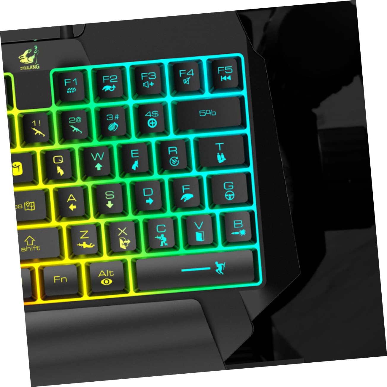 Tastiera da Gioco Retroilluminata e Mouse Combo per Pc, Set da Gioco E-sport con Funzionamento Preciso, Facile da Usare, per Intrattenimento Domestico e Ragazzo Ragazza