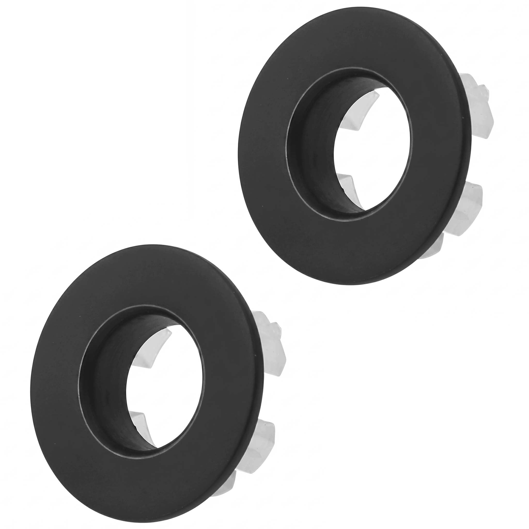Anillo Rebosadero Lavabo Cobre Puro Negro Mate, Tapa Rebosadero Universal para Orificios 22-24mm, Lavamanos Baño y Fregadero Cocina