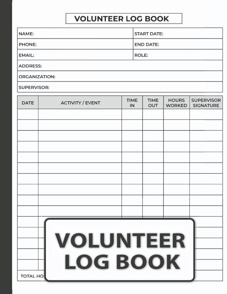 volunteer-log-book-community-service-log-book-to-record-hours-of-volunteering-services-welch-mark-amazon-com-books for Free Printable Volunteer Hours Log Sheet Volunteer Log Book: Community Service Log Book To Record Hours Of Volunteering Services: Welch, Mark: Amazon.com: Books for Free Printable Volunteer Hours Log Sheet