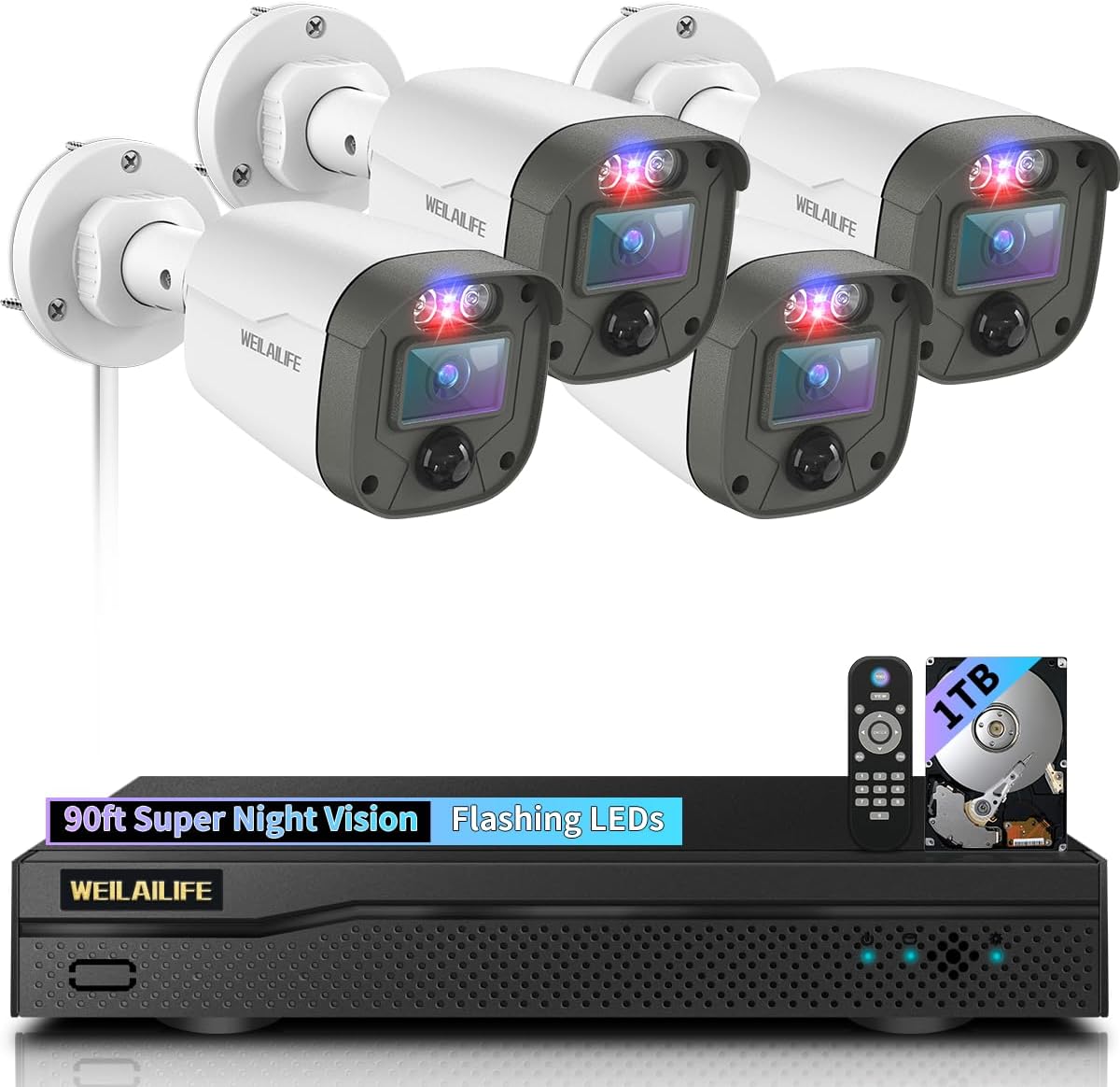 【90ft Super Night Vision】 5MP...