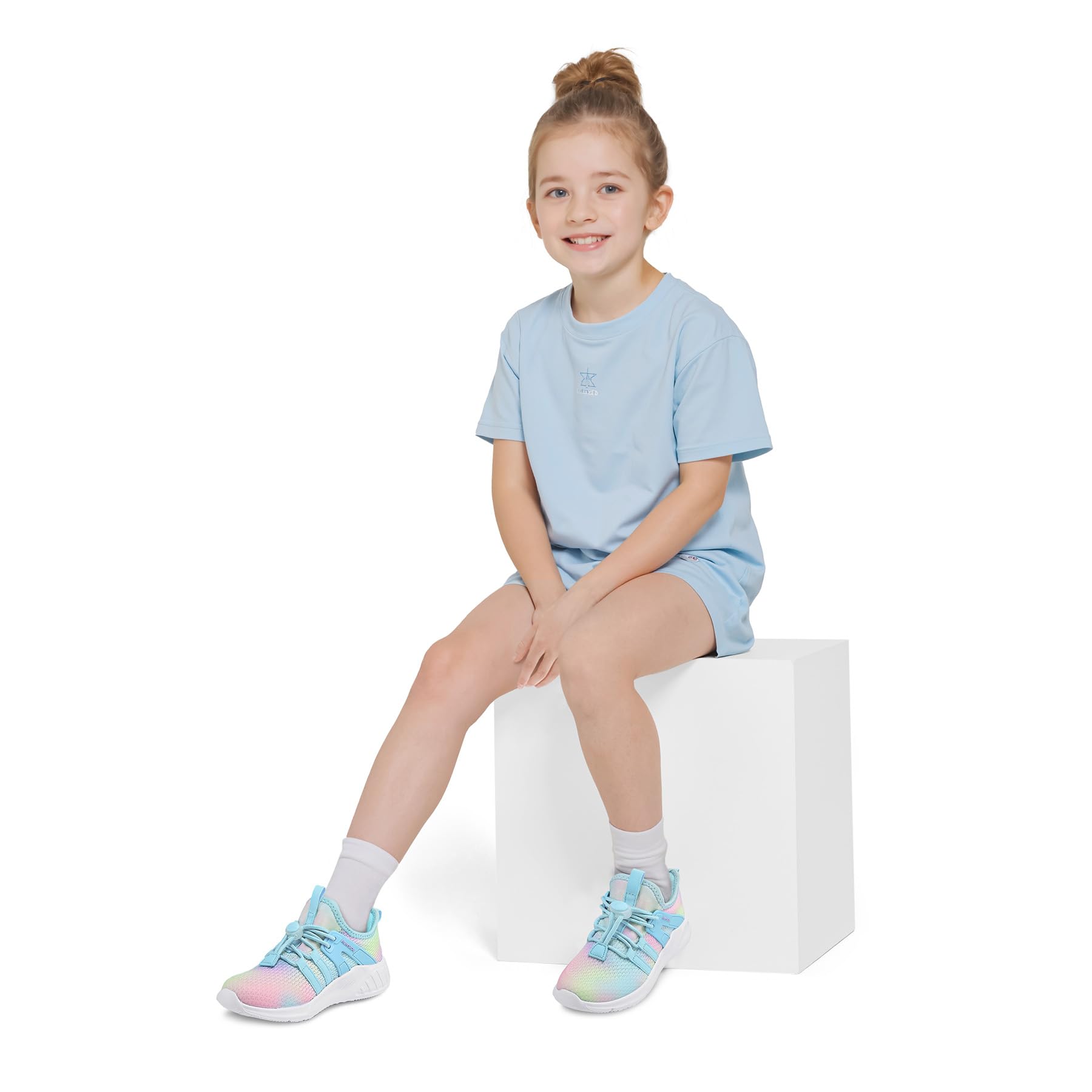 RUNSIDE RUNSIDE Girls Tennis Shoes Lightweight Sports Kids Sneakers Lace-up for Running/Walking, Toddler/Little Kid/Big Kid in use