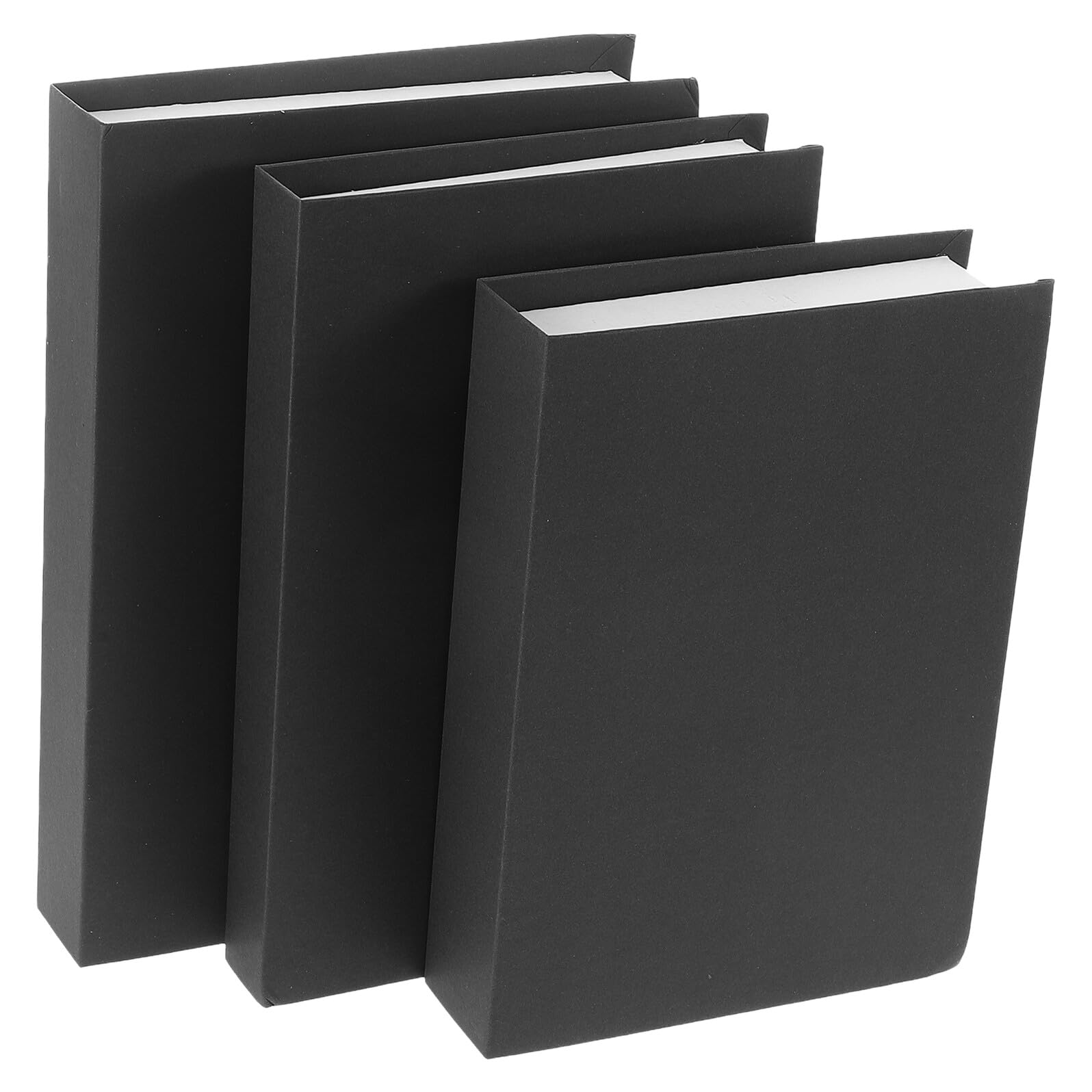 BESPORTBLE 3 pezzi Libri Finti Decorativi Neri per Arredamento Casa Soggiorno e Hotel Design Artistico per Tavolino e Scaffale Modelli Senza Testo