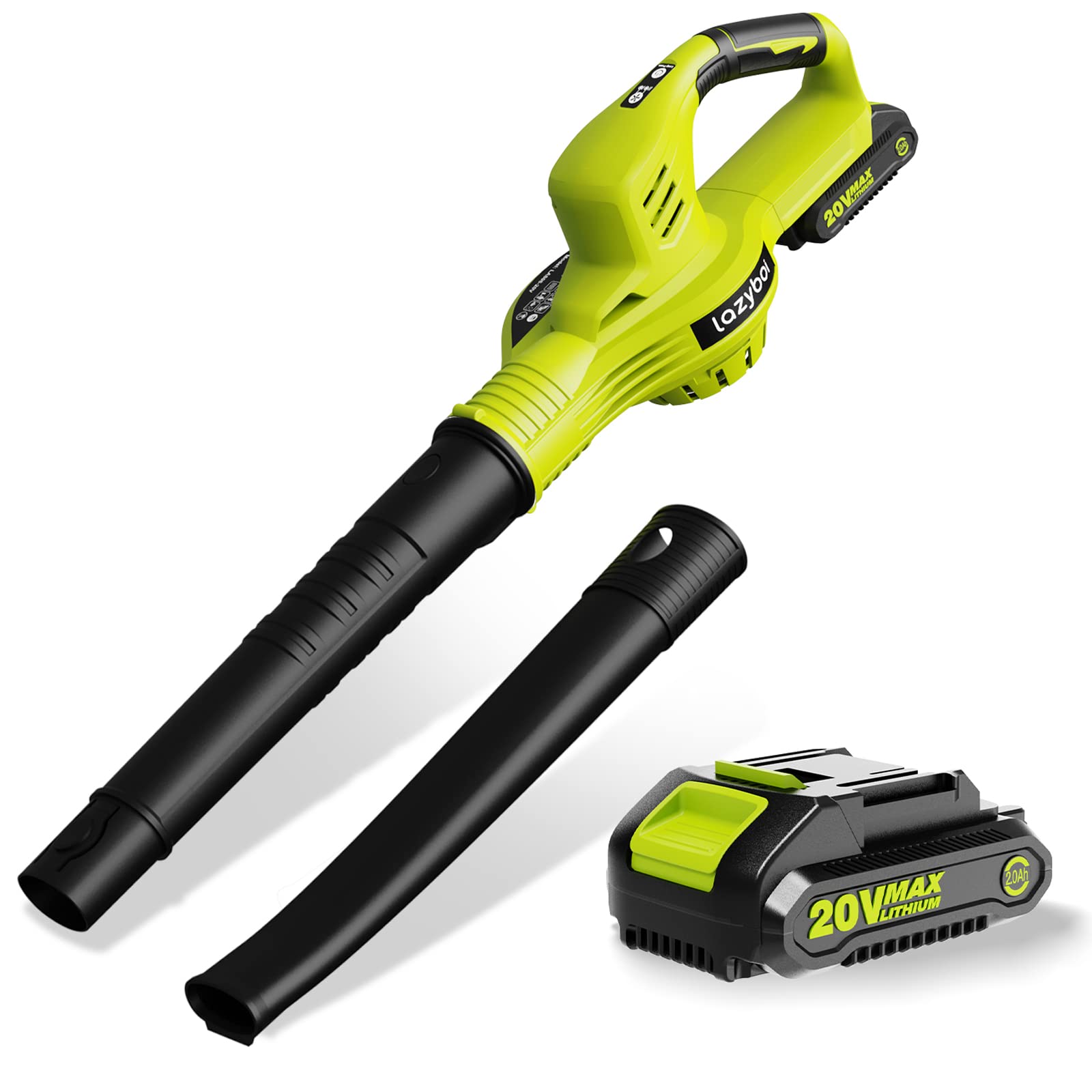 LAZYBOI Cordless Leaf Blower, 150MPH Electric Leaf Blower with 2.0Ah Battery & 1Hour Fast Charger, D