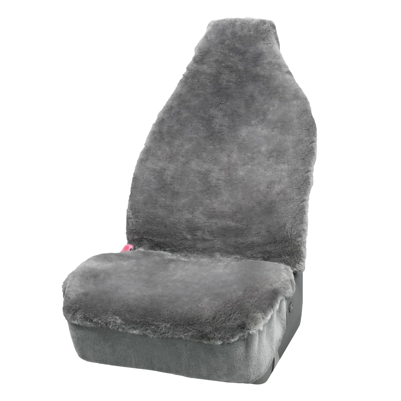 Aegis Cover Sheepskin Seat Covers, Genuine Merino Wool Front Car Cover, Luxury Dense Pelt, Universal Fit for Most Cars, SUVs, Trucks, Sedan (Grey)