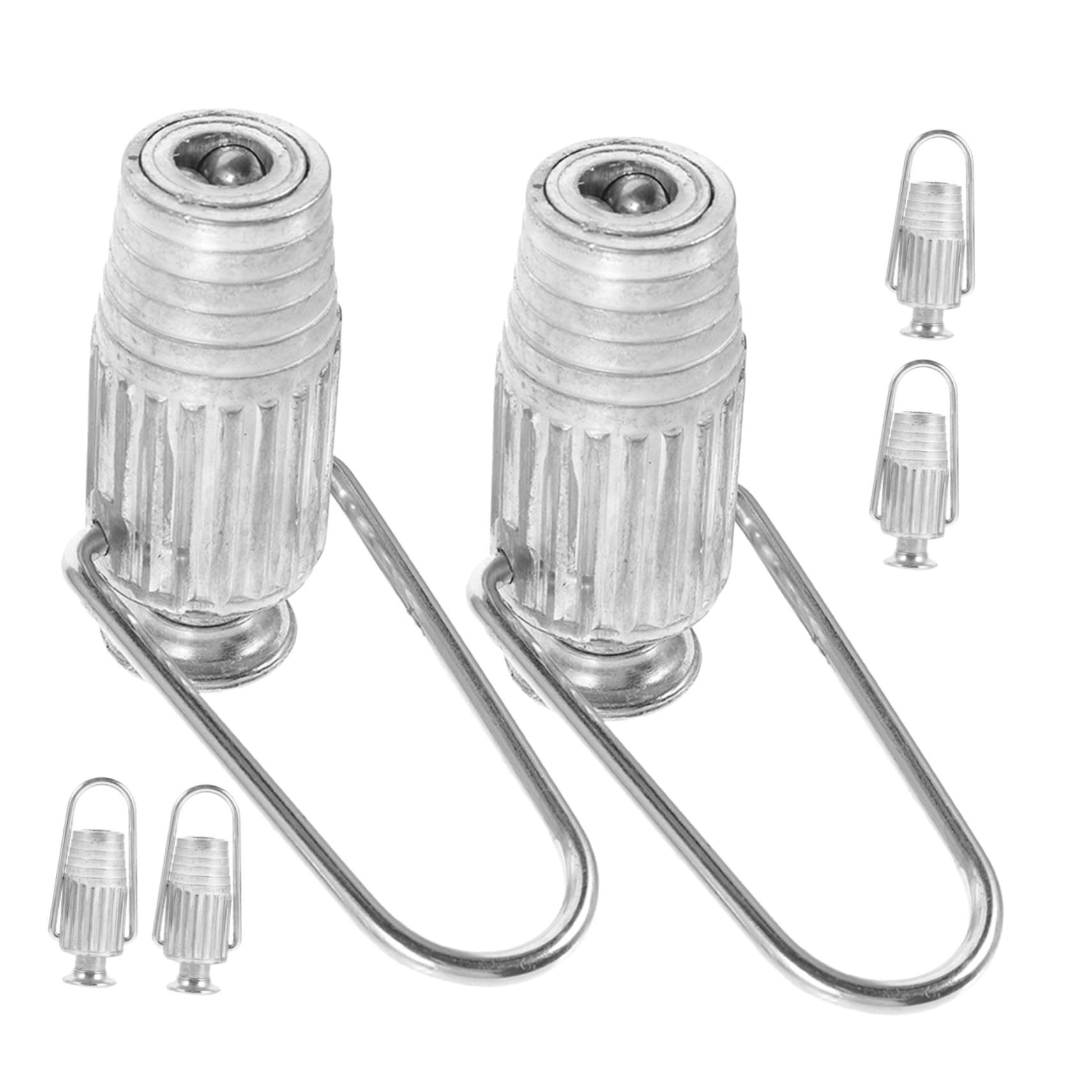 VILLCASE 6 Teiliger Wäscheleinenspanner Wäscheleinenschnurspanner Metall Wäscheleinenspanner Für Seil Wäscheleineneinsteller Aluminium Silber
