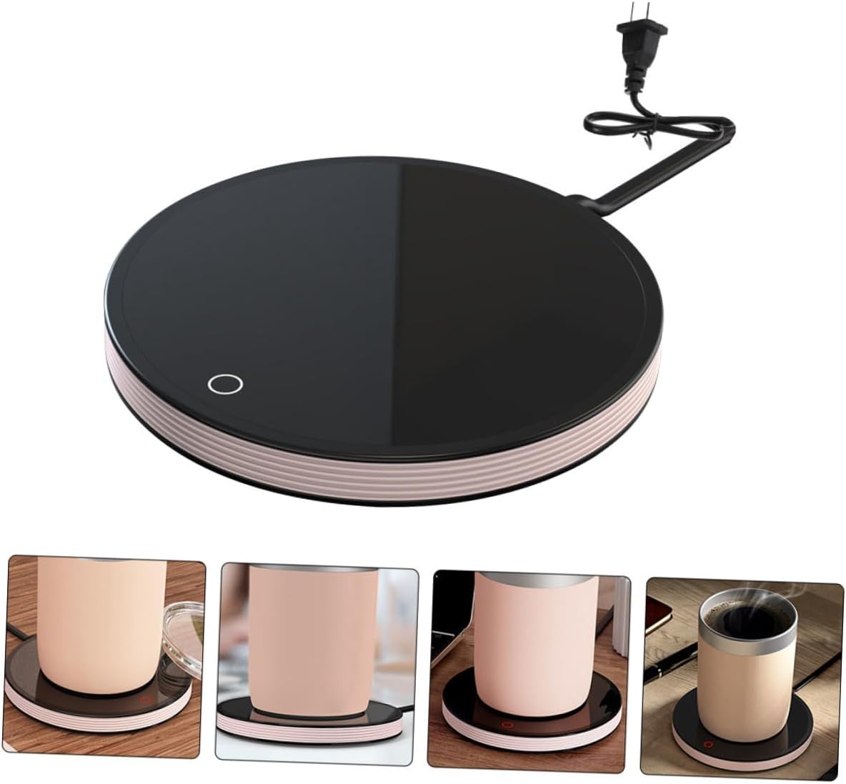BESPORTBLE Office Mug Heater Cup Warmer Pad with Constant Temperature for Coffee and Tea, Ac110v Electric Cup Heater Warmer Accessory for Desk Use