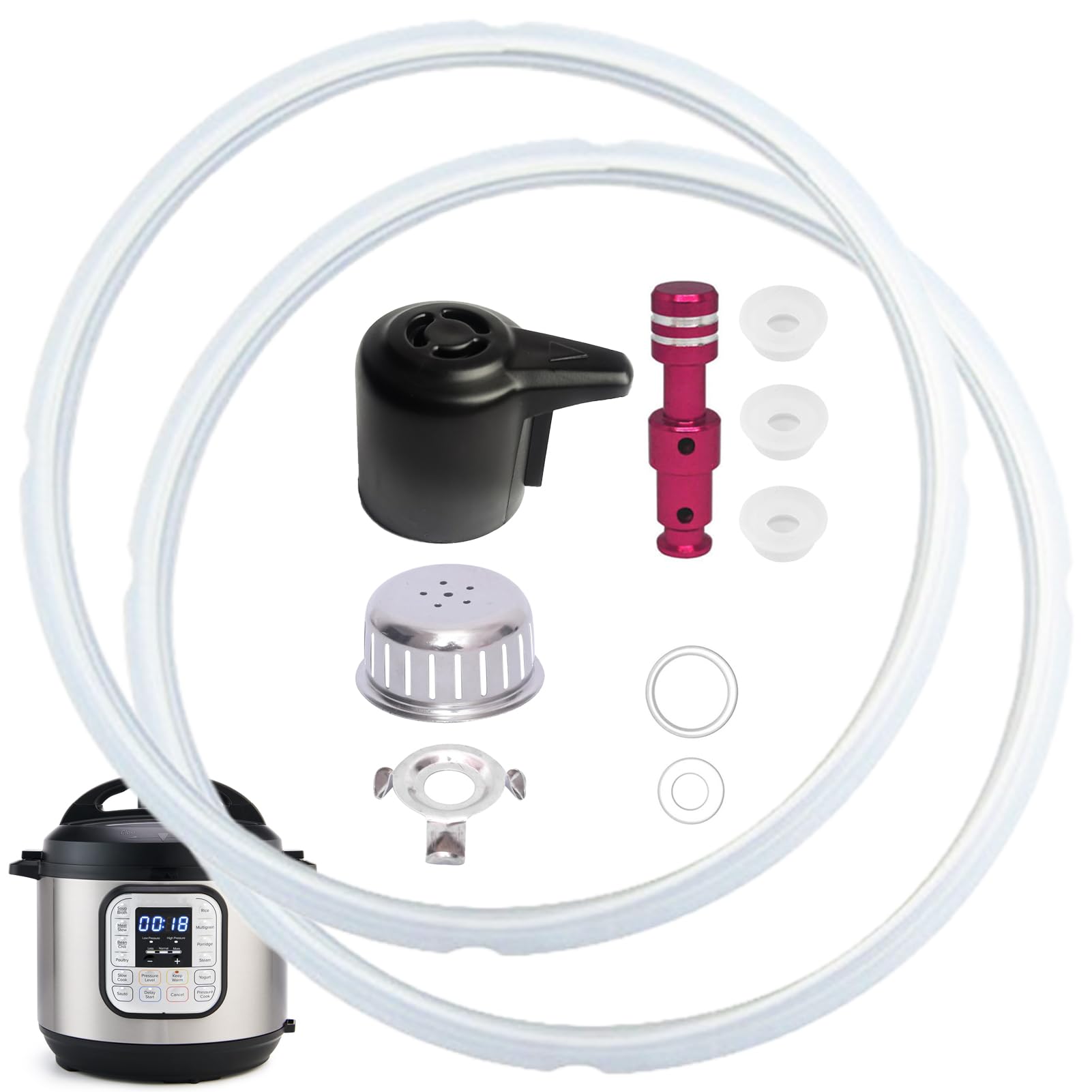 Photo 1 of 11 PCS Instant Pot Accessories for Duo 8 Qt and Duo Plus 8 Qt, InstantPot Replacement Parts Include Sealing Ring, Steam Release Valve, Anti-Block Shield, Valve Sealing Ring, Float Valve and Gasket