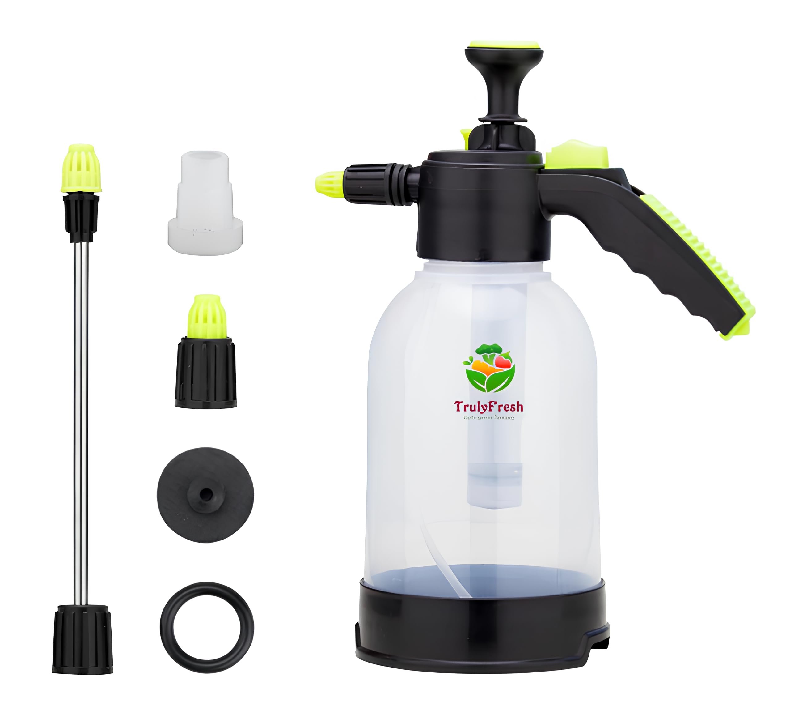 TrulyFresh Pressure Spray Pump Bottle with Adjustable Nozzle Heavy Duty Water Mister for Home Garden Lawn Plants Watering & Cleaning (2000 ML) (B0D45GF31D) Amazon Price History, Amazon Price Tracker