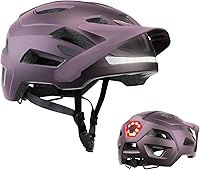 Vista 10 de Casco de bicicleta, cascos para adultos hombres, luces LED delanteras y traseras con certificación de seguridad, casco de bicicleta de carretera MTB