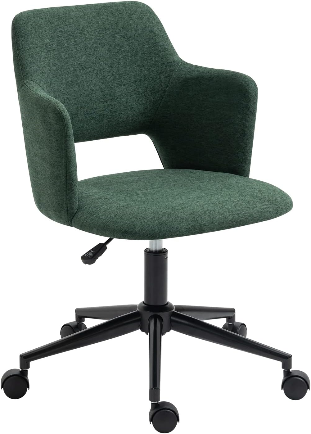 MEUBLE COSY Bürostuhl Ergonomisch | Höhenverstellbar Mit Wippfunktion | 360° Drehbar | Bouclé-Stoff Weiß