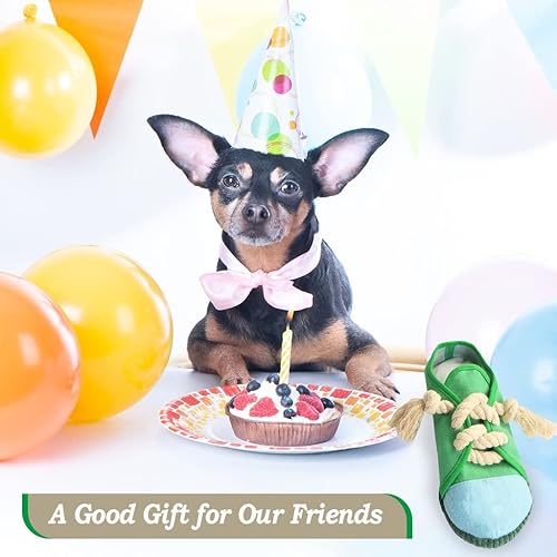 Miniatura 5 de IFOYO Juguete masticable para perros, seguro y duradero juguete chirriante para perros, mini zapatos deportivos para cachorros, perros pequeños y