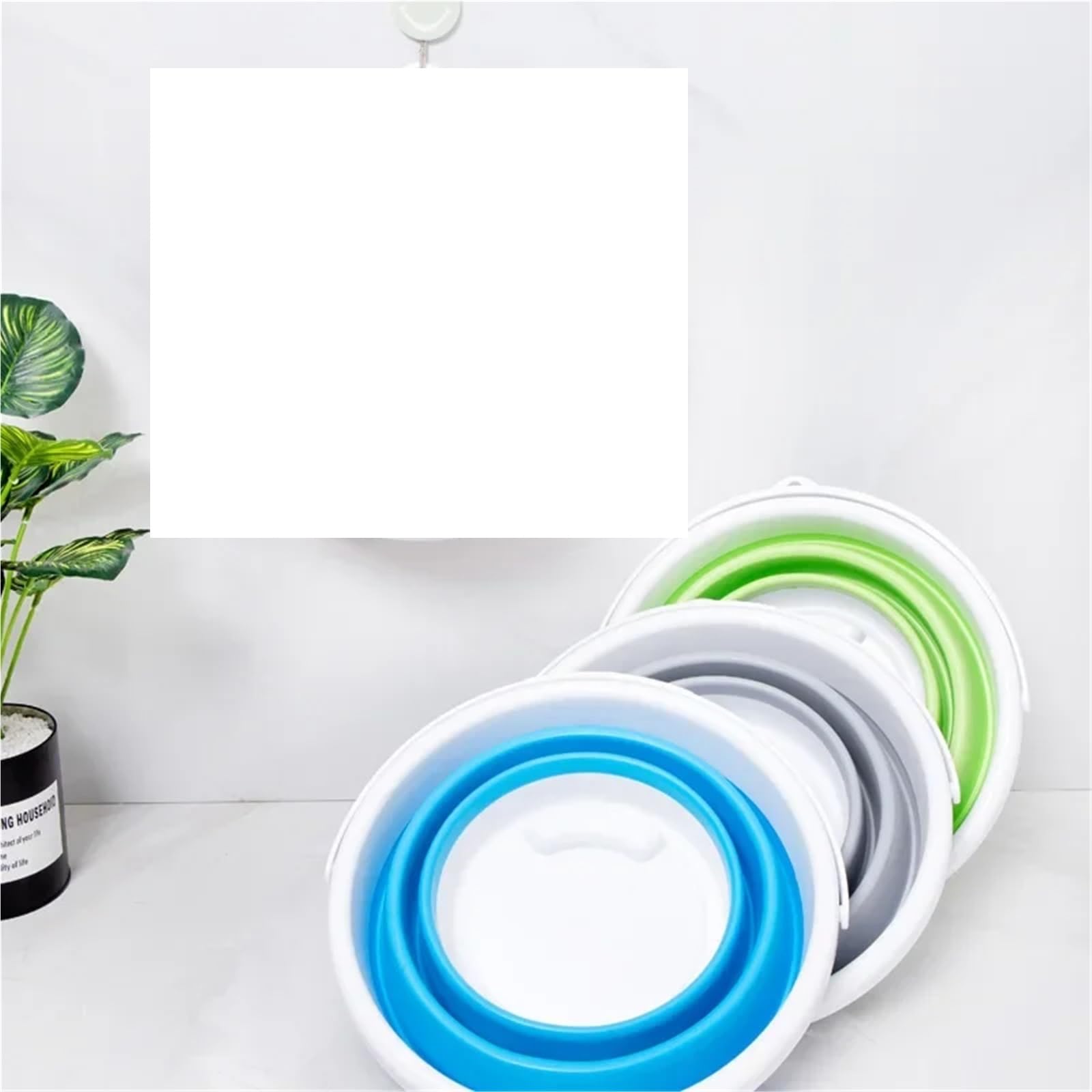 Seau Pliant 15L Seau en Plastique pêche Plage Nettoyage à Domicile Pliable Rond extérieur étanche avec couvercles pour Les Voyages La Randonnée