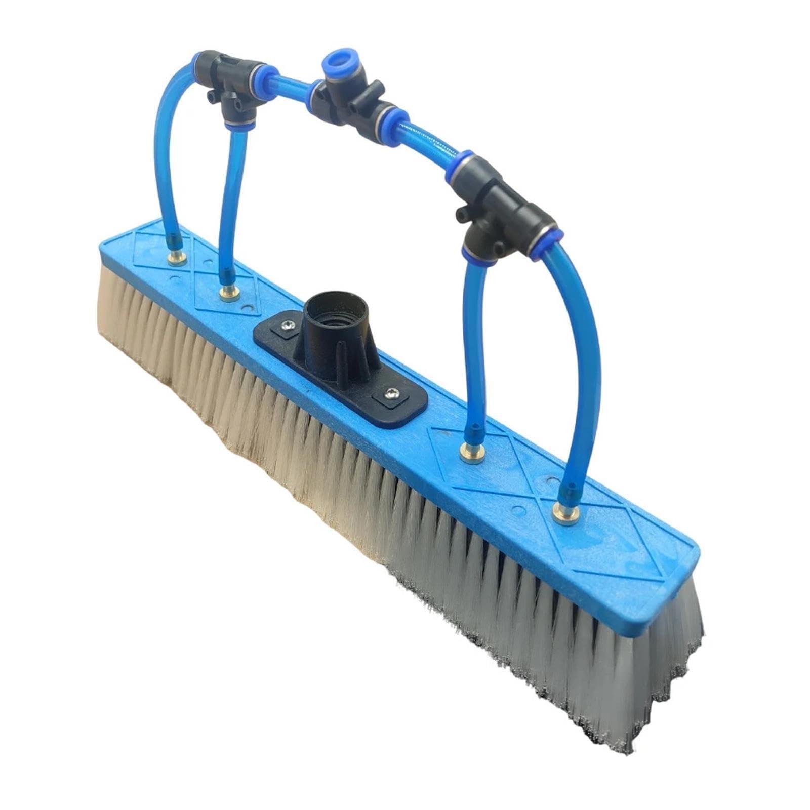 Solarpanel-Reinigungsbürste Mit Wasserzufuhr, Wildschweinhaar Mit Bleistiftstrahl For Die Fensterreinigung Mit Teleskopstange, Hybrid-Stil (Euro-Gewinde)(14 inch)