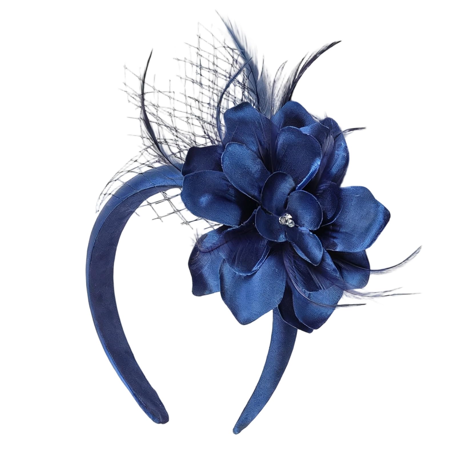 MICFENY Detail Flower Hair Accessory With Adjustable Clip For Bridal Party Wedding Event Race Day