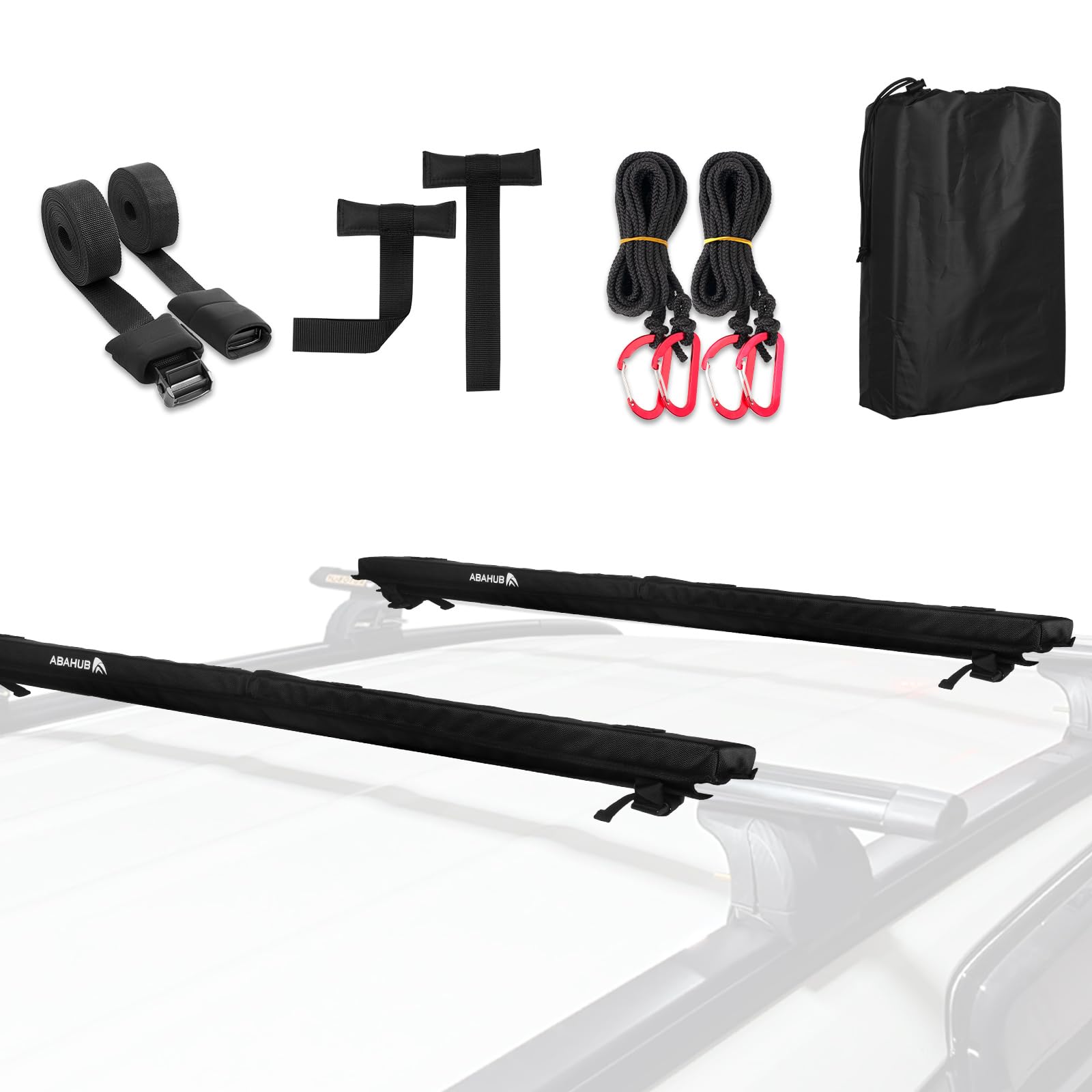 Abahub Soft Roof Rack Pads System for Surfboard, Kayak, Canoe 44 Inch