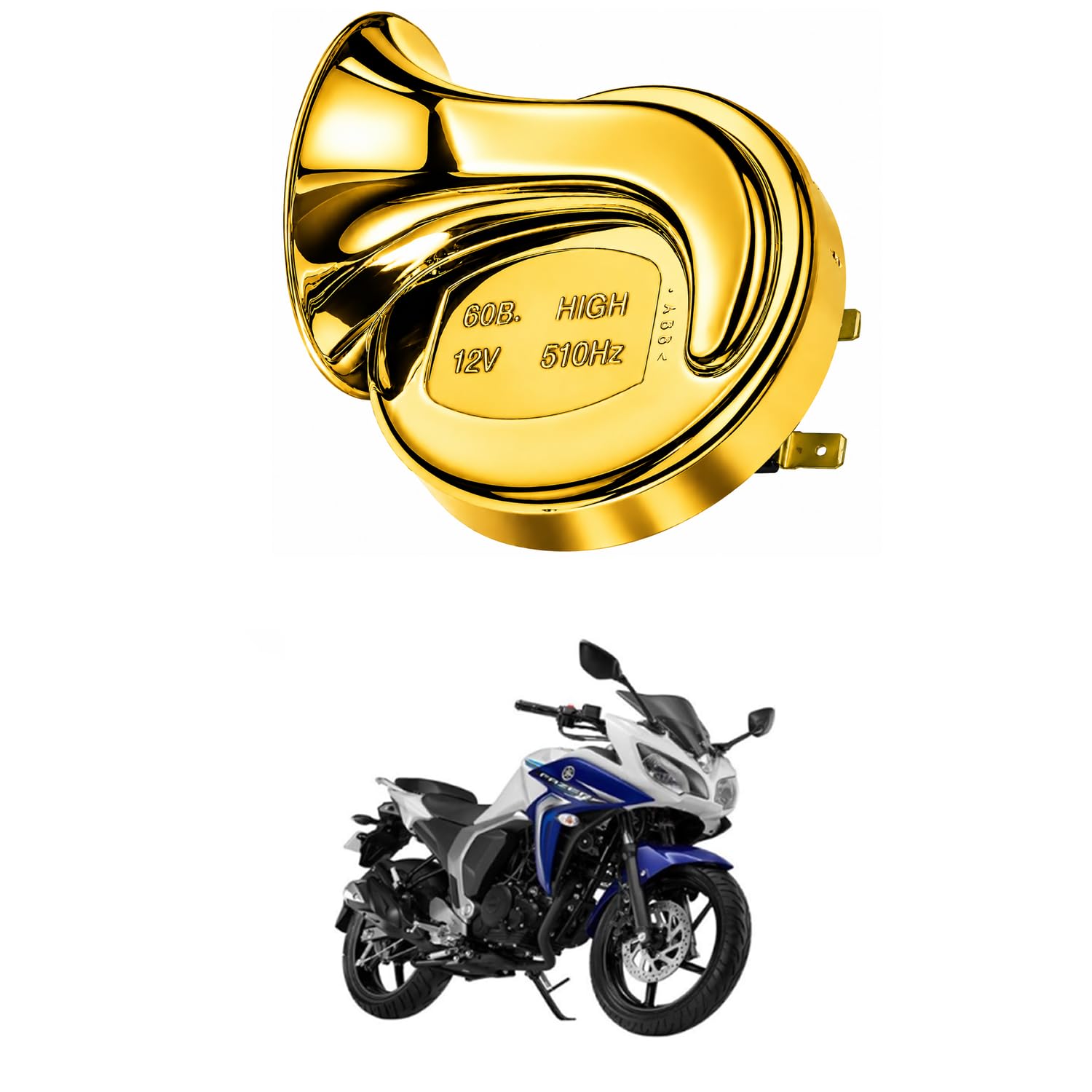 Universal 12V Snail Tweeter Horn 300dB Super Loud Waterproof Electric Horn, Premium Chrome Finish, Heavy Duty Brass Terminals for Car, Bike, Truck, SUV Comfortable With Faz-er ver 2-image-47