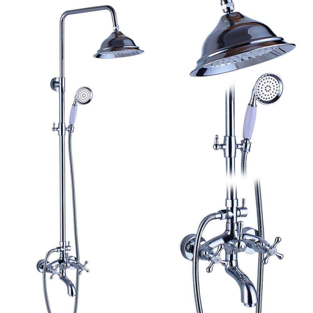 Bec de baignoire long et douche de tête pour stopper les éclaboussures