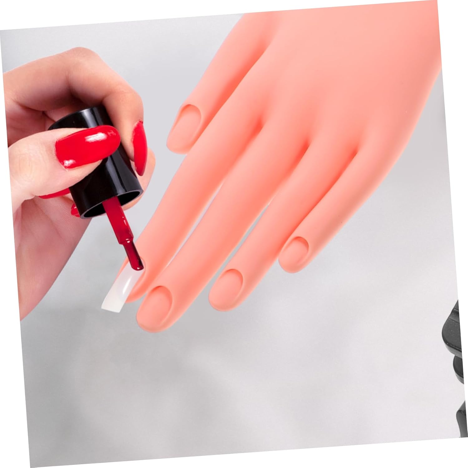 100pcs Silicone Prosthetic Hand Nail Art Manicure Training Kit Fake Nails