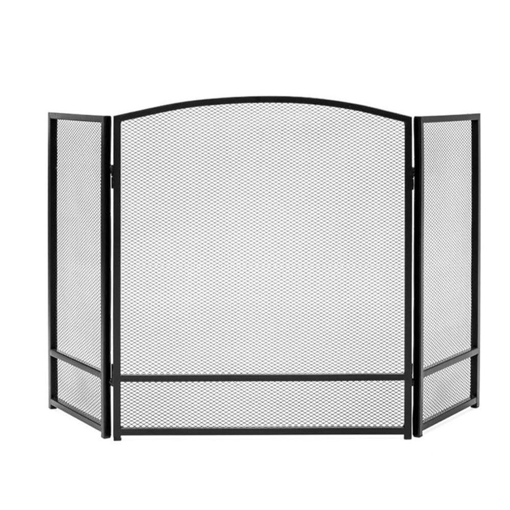 fireplace cover Minimalist Floor Standing Fireplace Screen Guardrail Partition Fire Shield Foldable