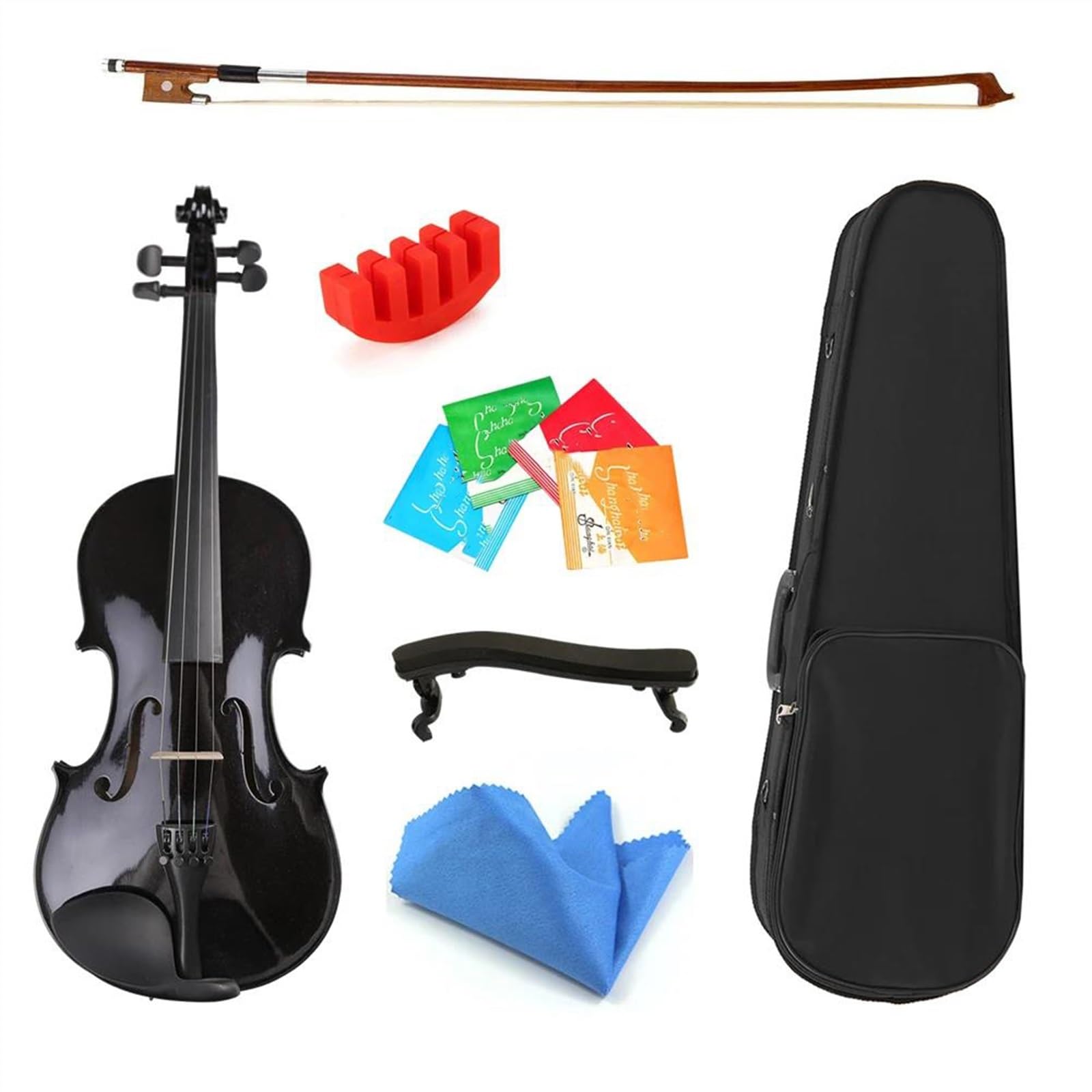 Violine Schwarze Violine Aus Ahornholz, Schülergeige(Size 1/2)