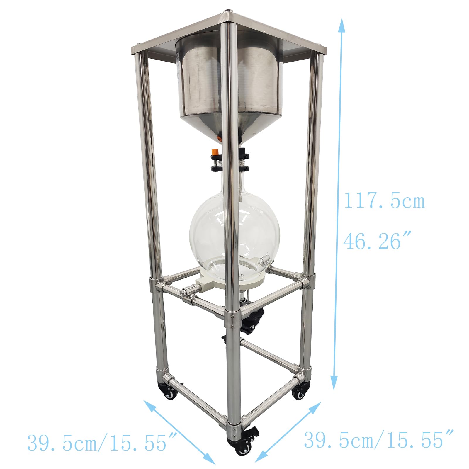 LGXEnzhuo 10L Vacuum Buchner Funnel, 304 Stainless Steel Funnel, Laboratory Vacuum Filter,Vacuum Degree -0.098Mpa,for Concentration, Drying, Separation, and Solvent Recovery, etc