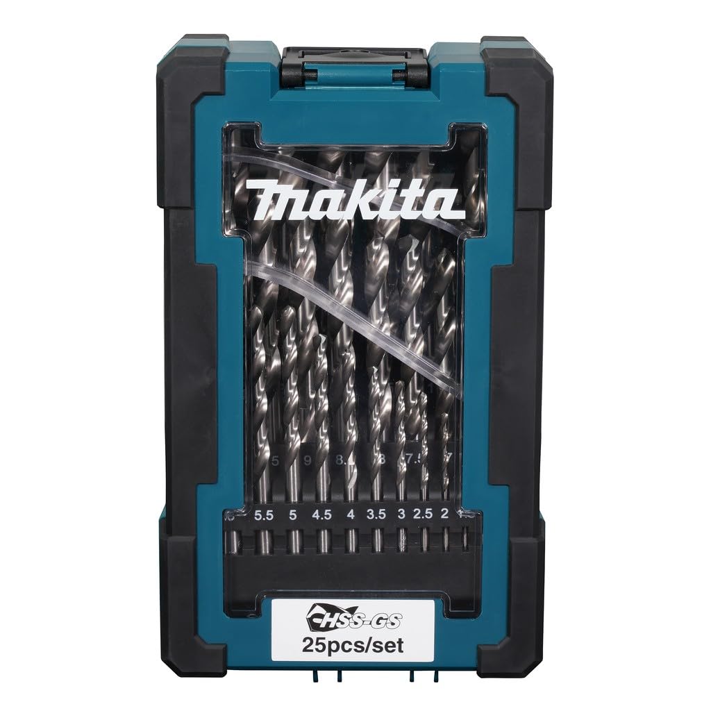 Makita HSS-GS Metallbohrer-Set, 25-teilig, 2-5,5 mm, Aufbewahrungsbox