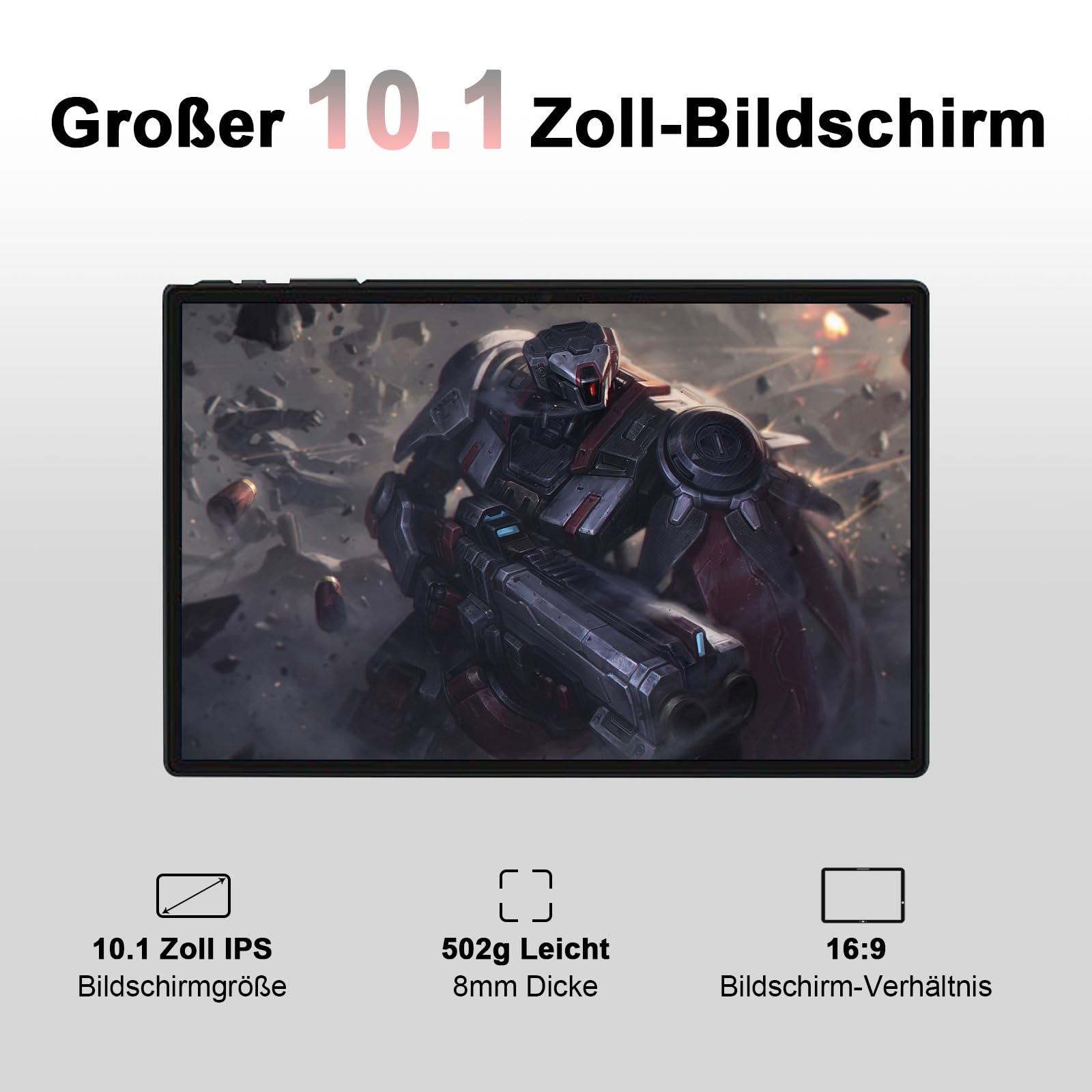 AOCWEI Tablet 10 pollici X900 Android 13 Tablet Pc,5G + 2.4G WLAN, Octa Core | 2.0Ghz | 8000mAh | Bluetooth 5.0| 12(6+6) GB RAM 128GB ROM (512GB TF), tablet con tastiera e mouse, blu